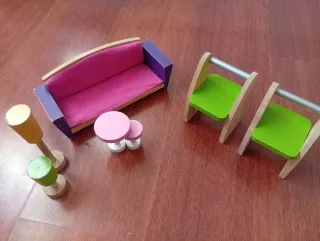 Set Muebles Madera Barbie o muñecas