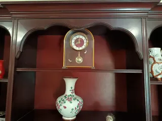 Armario de salón madera y cristal