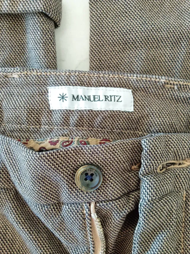 Pantalones Manuel Ritz Beige Talla 46