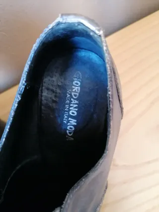 Scarpe GIORDANO MODA pelle marrone/argento