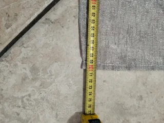 Tende grigie/argento con fili luminosi