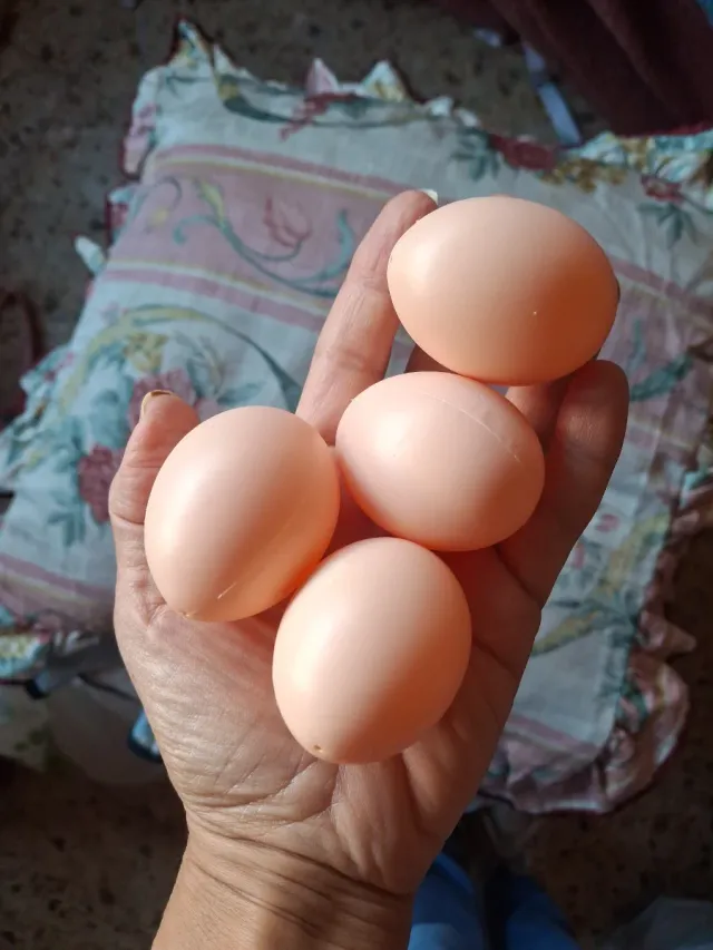 4 Huevos de Juguete Color Melocotón