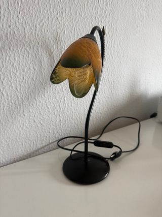 Lámpara de mesa cristal y metal