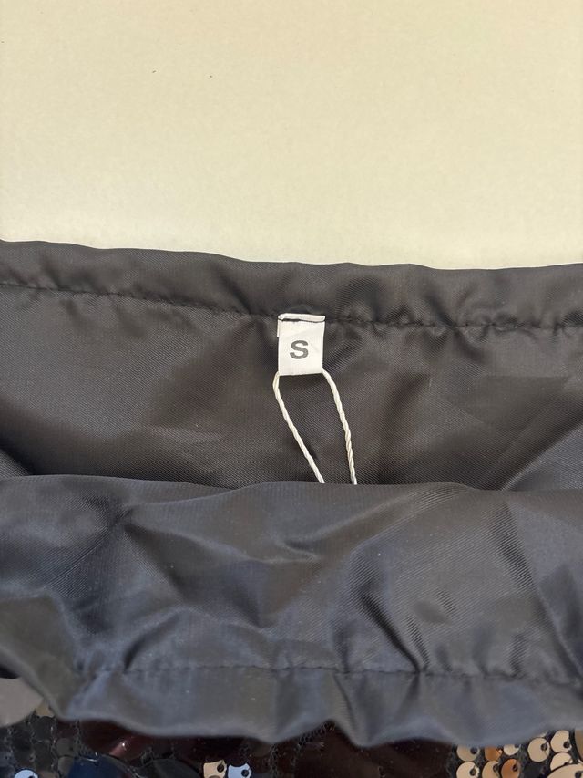 Falda fiesta lentejuelas negra y plateada