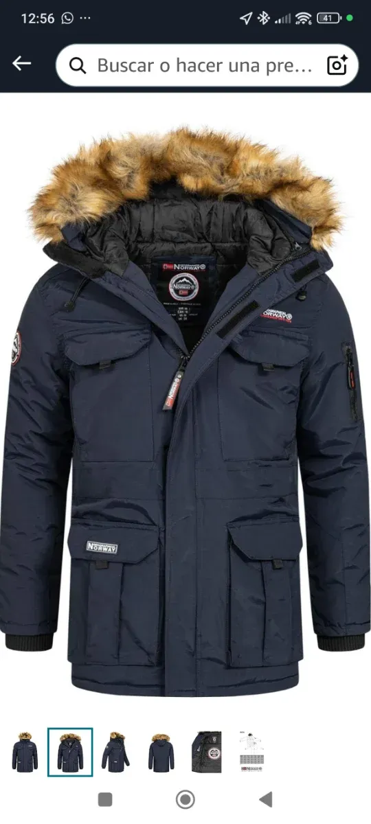 Chaqueta GEONORWAY Azul oscuro Talla M Original.