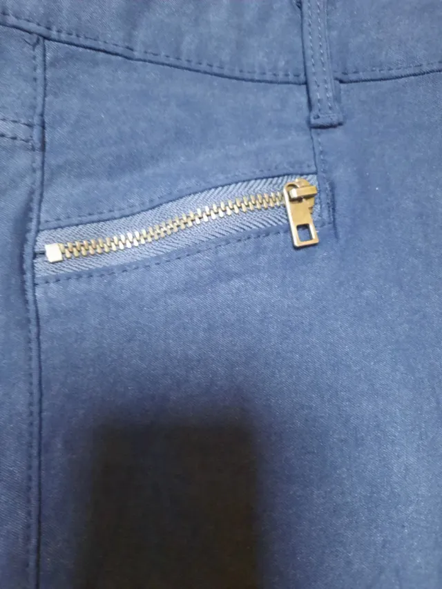 Pantalón elástico Stradivarius azul t 38