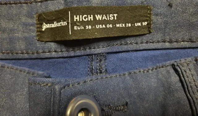 Pantalón elástico Stradivarius azul t 38