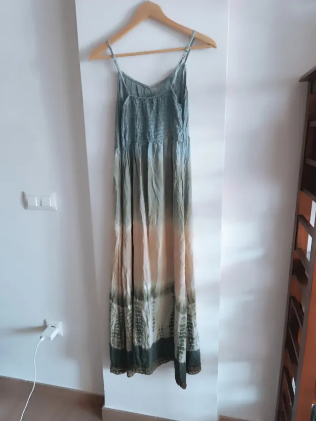 Vestido largo algodón tie-dye