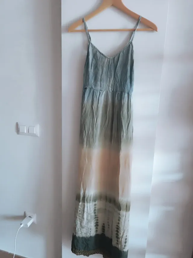 Vestido largo algodón tie-dye