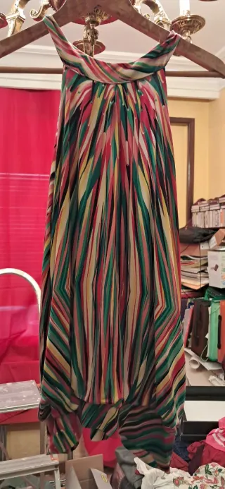 Vestido vintage multicolor talla única