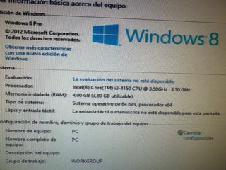 Torre PC Negra Windows 8