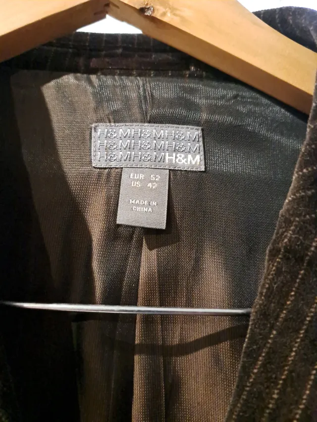 Chaqueta H&M Raya Marrón EUR 52 / US 42