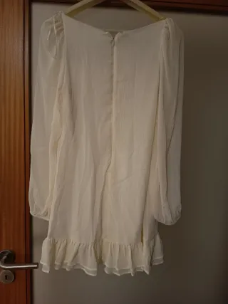 Vestido Pull&Bear bege/branco