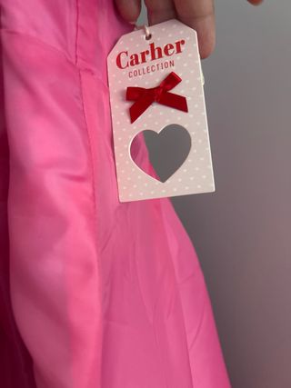 Vestido fiesta/ceremonia verde y rosa T.XL