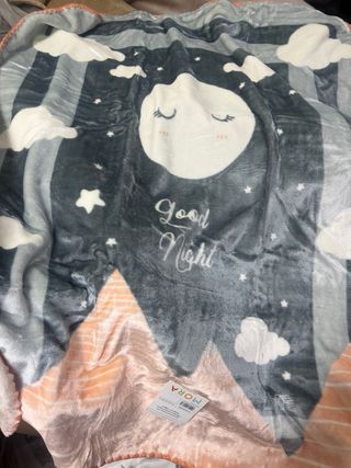 Manta cuna números y dibujos