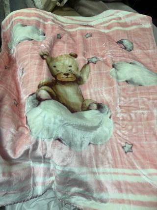 Manta cuna números y dibujos