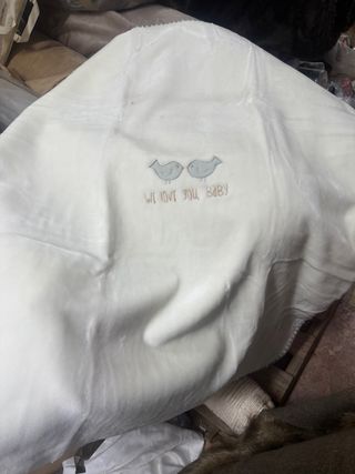 Manta cuna números y dibujos