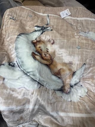 Manta cuna números y dibujos