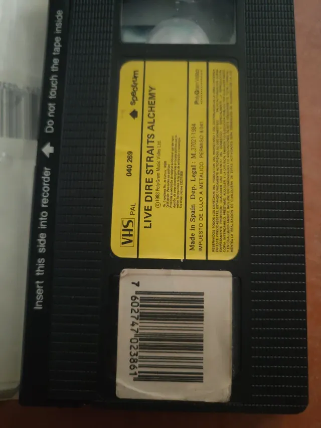 VHS Dire Straits Alchemy Live PolyGram Video