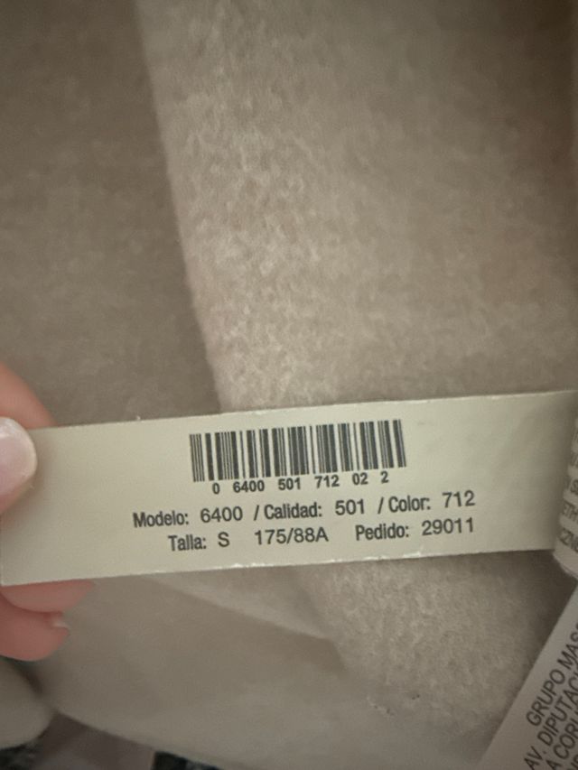 Abrigo lana Massimo Dutti Beige Talla S hand made