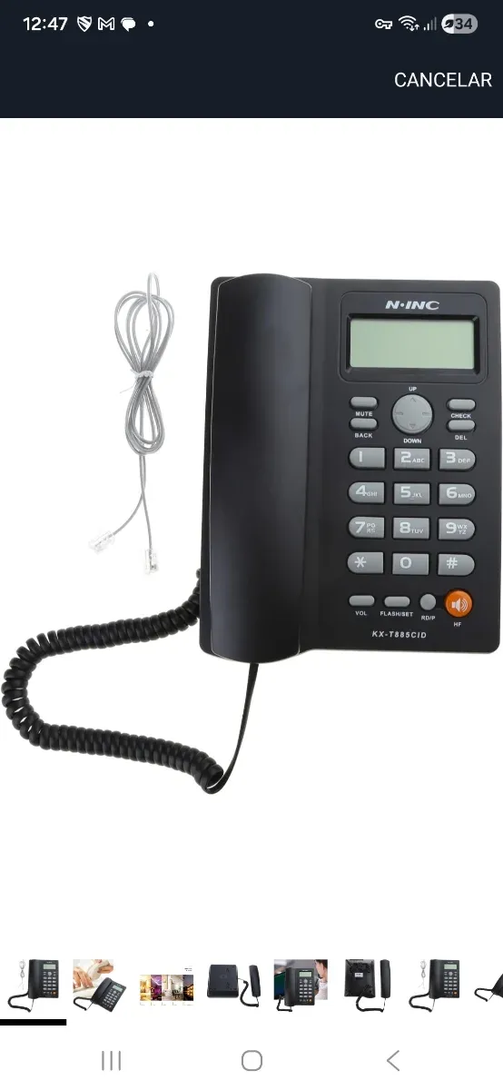 Telefono fisso N-INC con schermo e vivavoce