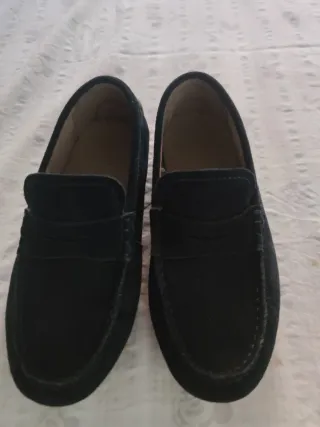 Mocasines niño talla 31 azul marino.