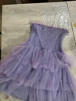 Vestito corto elegante viola