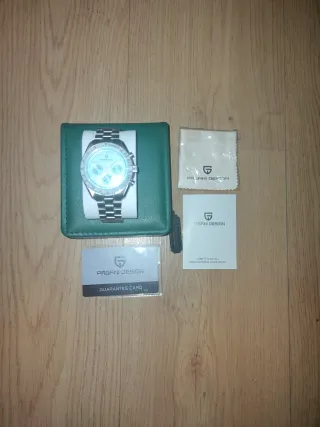 Reloj PAGANI DESIGN Azul y Plateado Nuevo