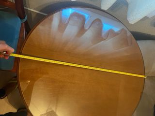 Mesa camilla redonda madera y cristal