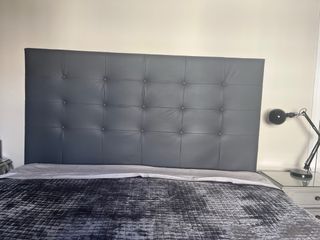 Cabecero Cama Gris Capitoné