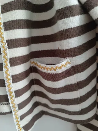 Chaqueta Vero Moda Rayas Marrón/Blanco