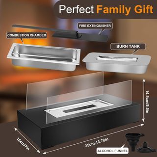 Chimenea etanol mesa llama regulable