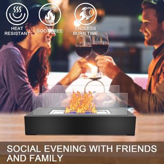 Chimenea etanol mesa llama regulable