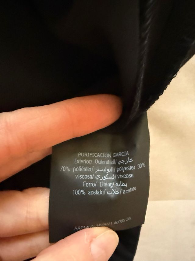 Pantalón de traje negro Purificación Garcia