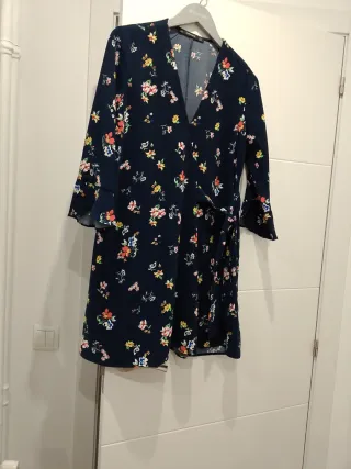 Vestido estampado floral Zara Talla M