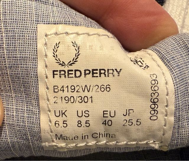 Zapatillas Fred Perry T40 Azul Marino