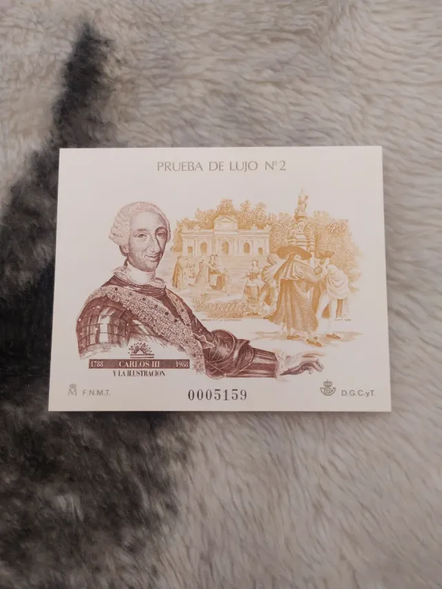 Foglio di Lusso N°2 Carlos III 1788-1968