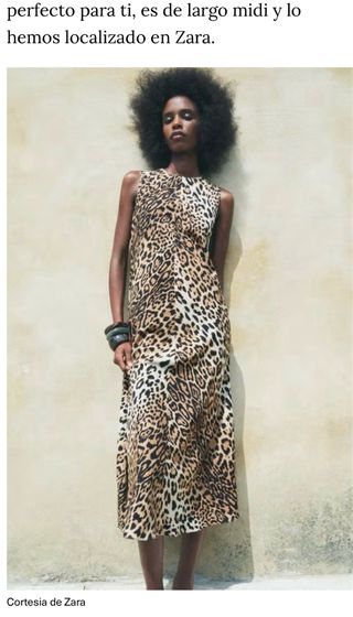 Vestido largo Zara estampado leopardo