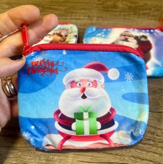 Set 3 portamonete Babbo Natale