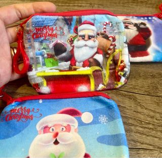 Set 3 portamonete Babbo Natale