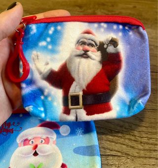 Set 3 portamonete Babbo Natale