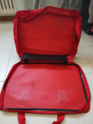 Valigia in tela rossa resistente 50 x 36 x13