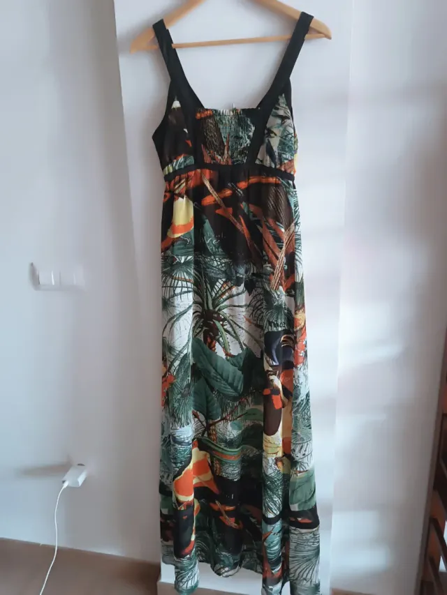 Vestido largo estampado verano