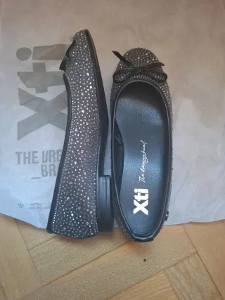 Manoletinas XTI Talla 38 Brillantes