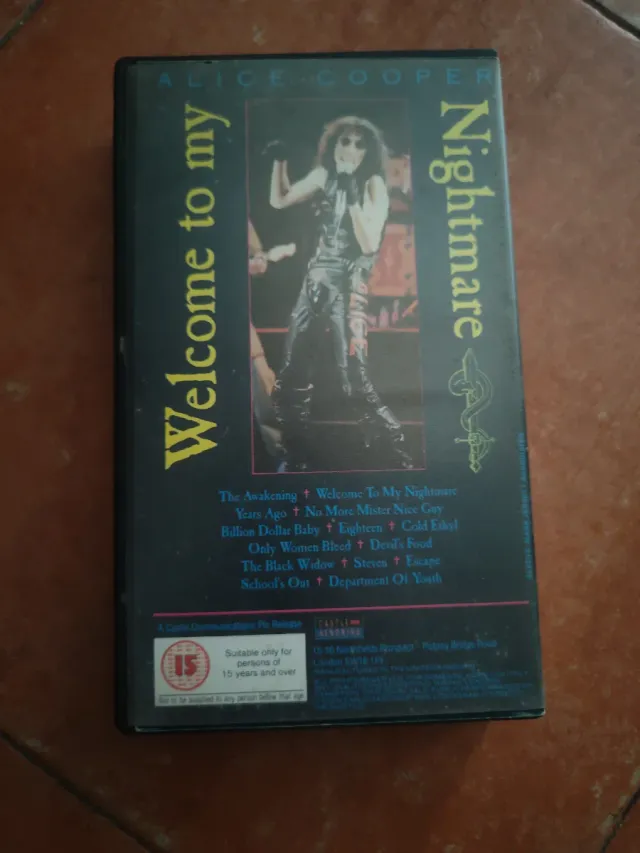 VHS Alice Cooper - Welcome to My Nightmare