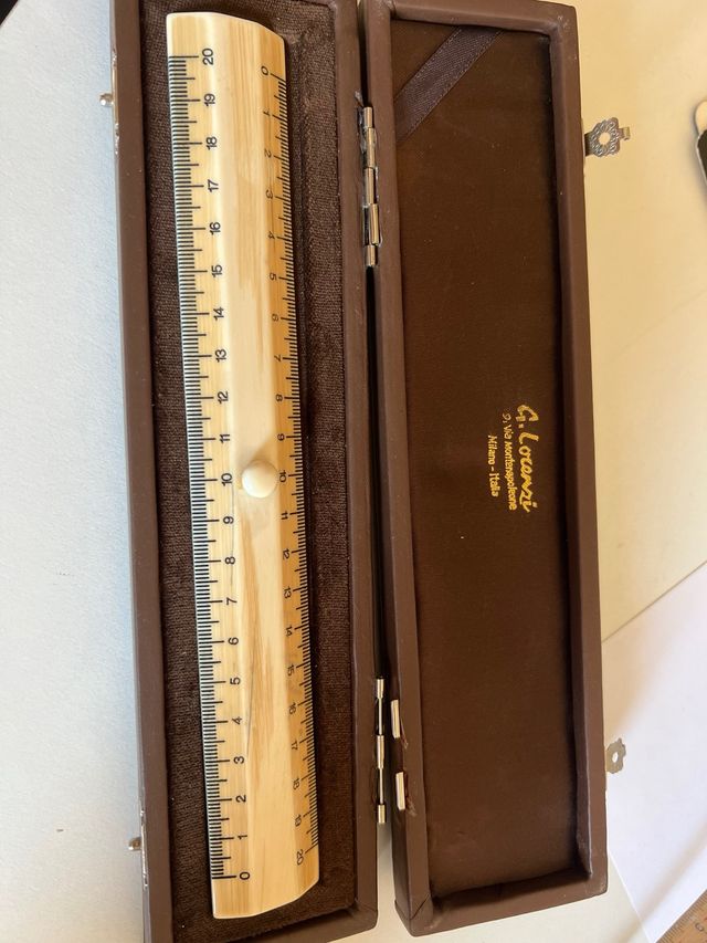 Righello in Bambù G. Lorenzi Milano