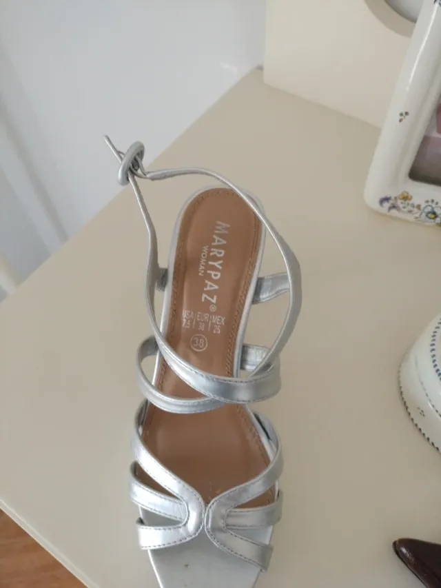 Zapatos de fiesta plateados