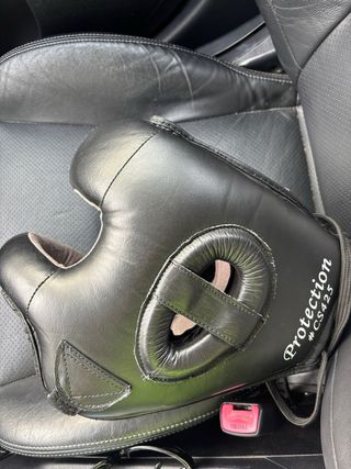 Casco boxeo piel Leone barra