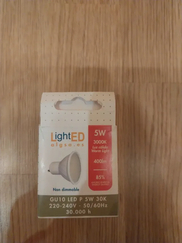 Bombilla LED GU10 5W 3000K Cálida