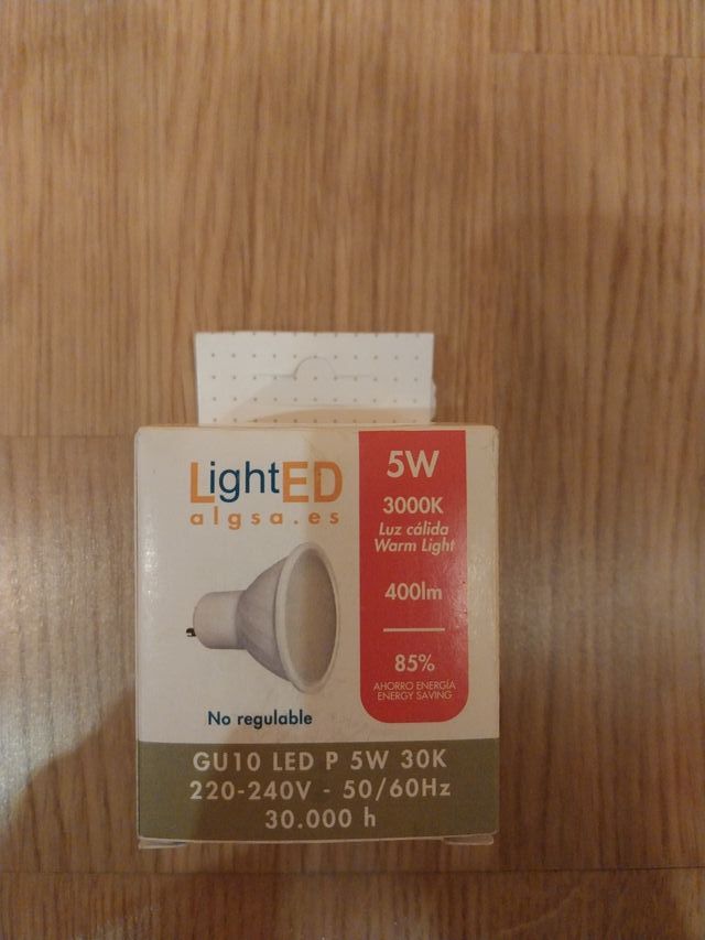 Bombilla LED GU10 5W 3000K Cálida
